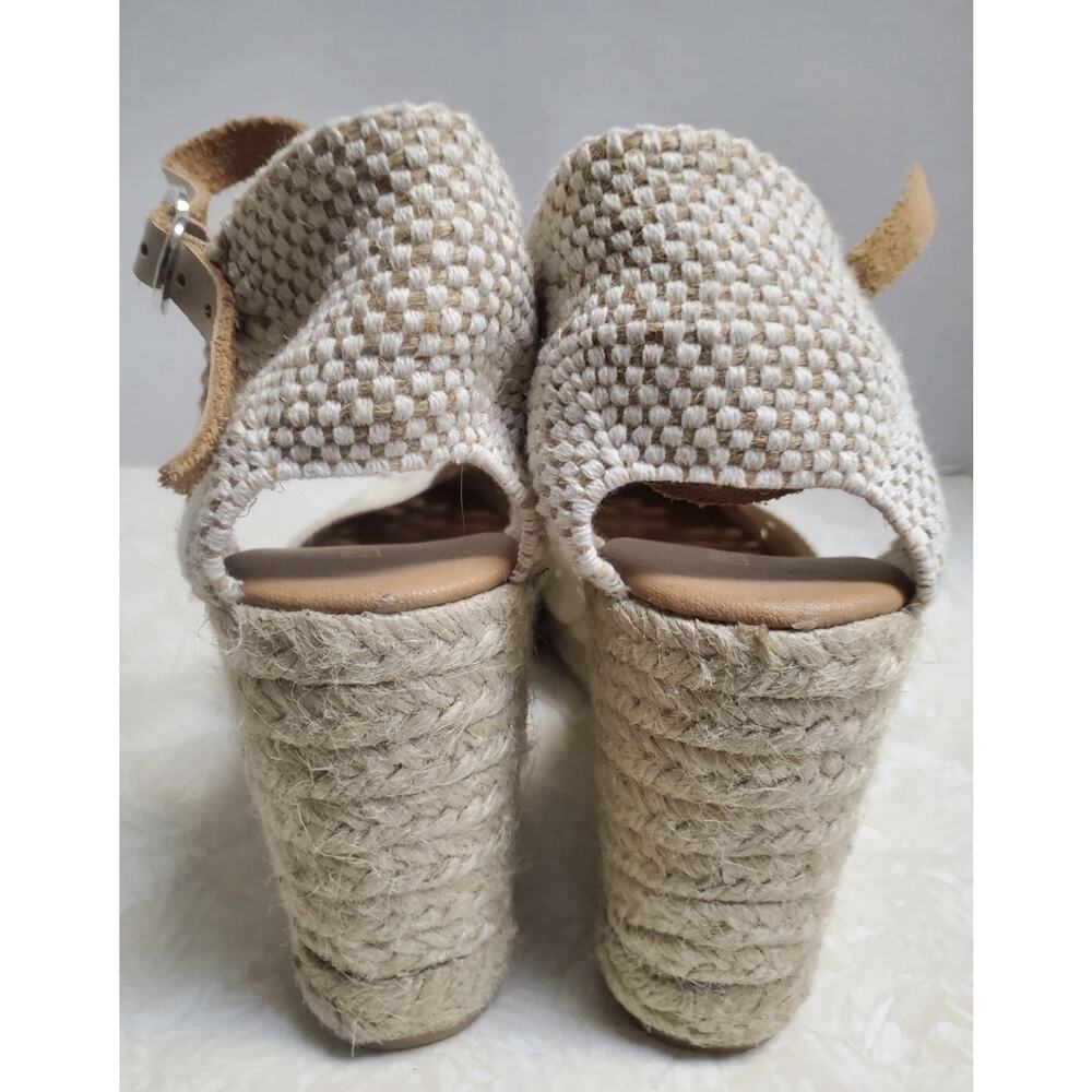 Women's EU 40 9 Maypol Eyelet Lace Cream Espadrille Luxury Wedge Sandal Prep - Picture 3 of 6